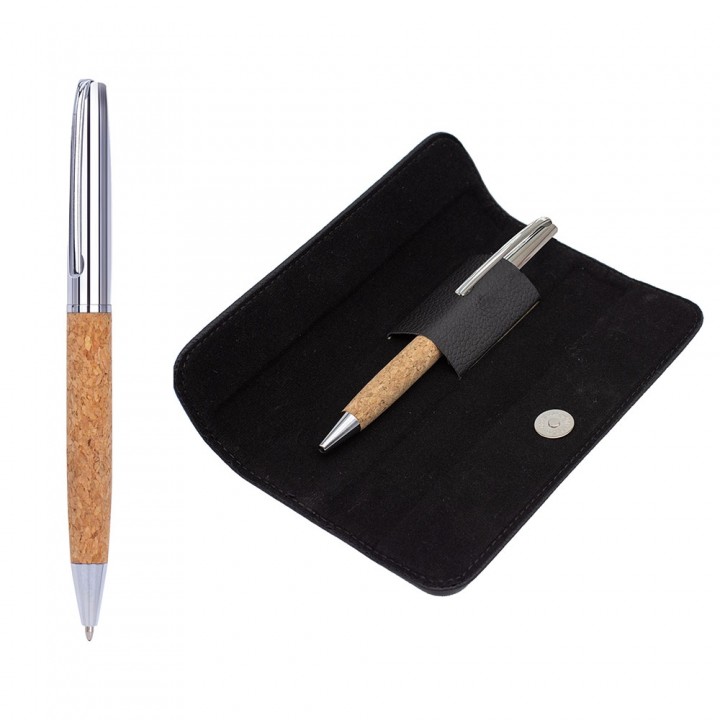 Tekli Kılıflı Bambu Promosyon Tükenmez Kalem